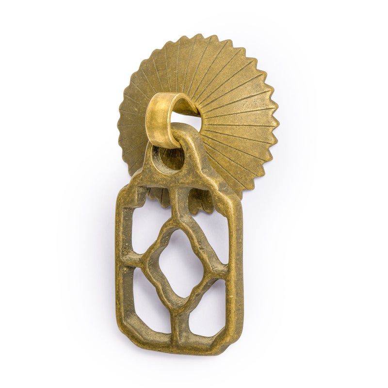 Hardware Philosophy "Flower Box Brass Hardware Pulls 2.1 Inches - Set of 2 - Architectural, Interior Design, Furniture Cabinet Customization Hardware - Image 2